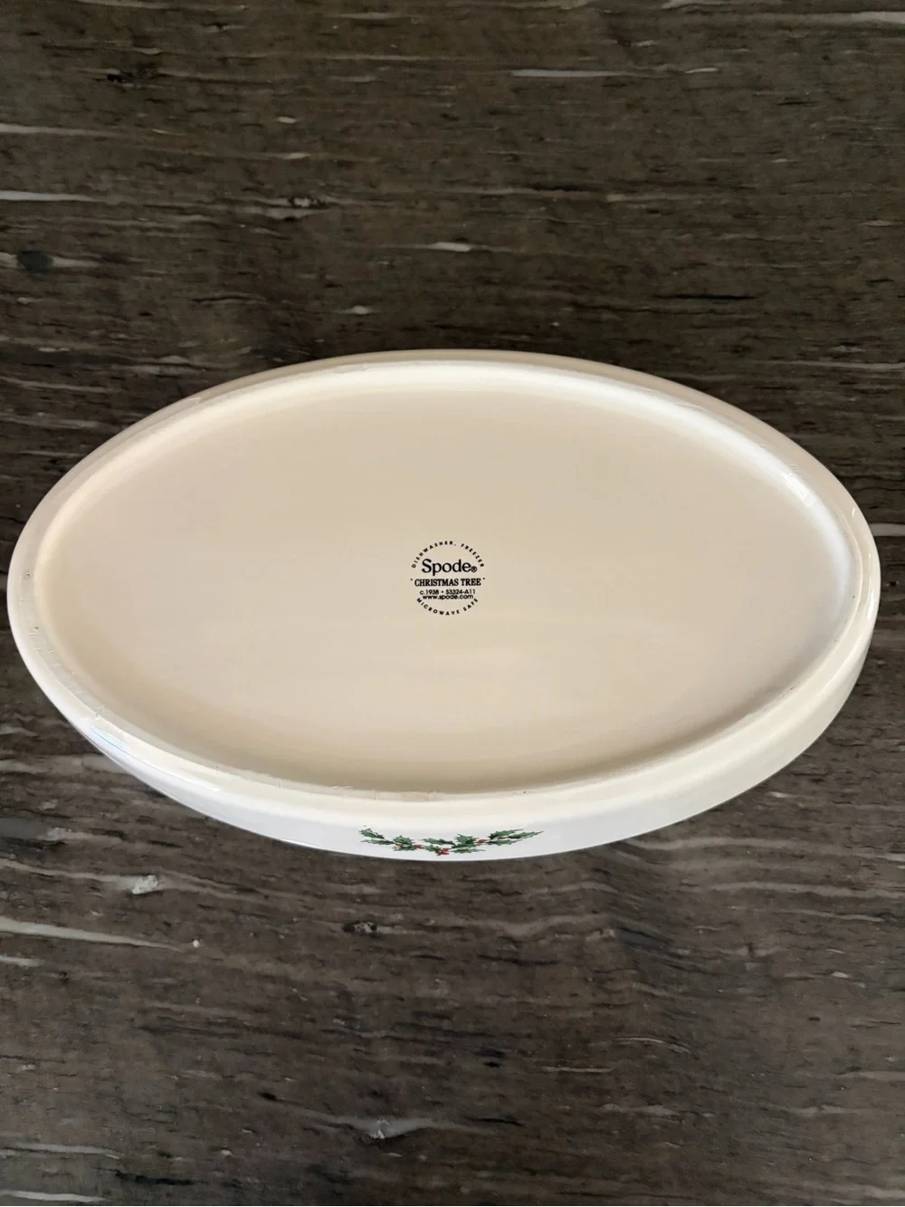 Spode Christmas Tree Oven-to-Table Oval Baker, 10.50